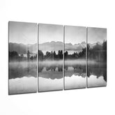 Foggy View 4 Pieces Mega Glass Wall Art (59"x36") | Insigne Art Design.